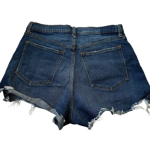 Abercrombie & Fitch Blue Curve Love Cut Off Denim Shorts Women's Size 31| 5-15-3 - Picture 2 of 6